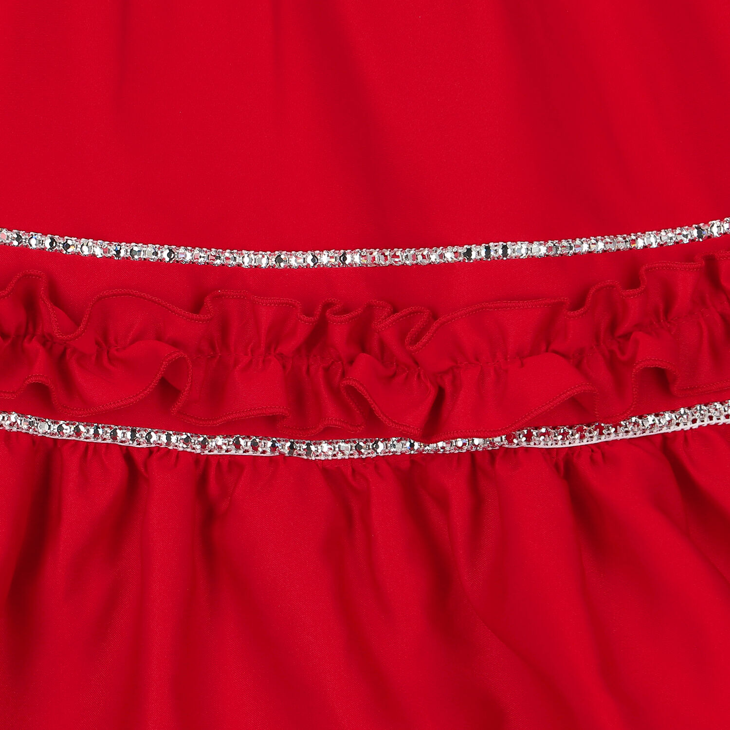 Girls Red Embellished Dress, 1, hi-res image number null